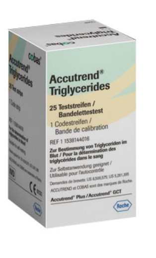 Accutrend Triglyceridec, 25 testnih lističev Accutrend Triglyceridec, 25 testnih lističev