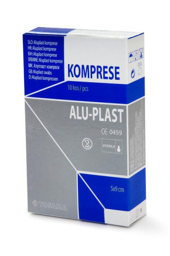Aluplast extra komprese sterilne 5 x 9 cm, 10 kosov Aluplast extra komprese sterilne 5 x 9 cm, 10 kosov