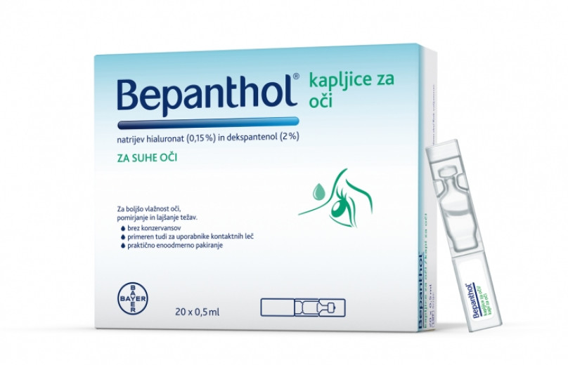Bepanthol, kapljice za oči, 20 x 0,5 ml