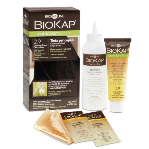 Biokap Nutricolor Delicato 4.0 naravno kostanjeva, barva za lase, 140 ml Biokap Nutricolor Delicato 4.0 naravno kostanjeva, barva za lase, 140 ml
