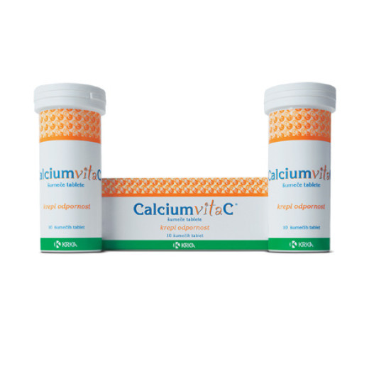 CalciumvitaC 260 mg/500 mg, 10 šumečih tablet CalciumvitaC 260 mg/500 mg, 10 šumečih tablet