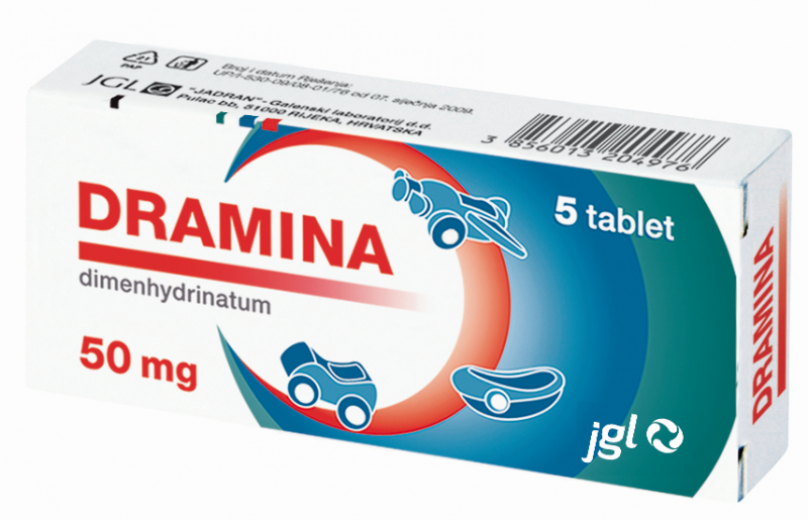 Dramina 50 mg, 5 tablet Dramina 50 mg, 5 tablet