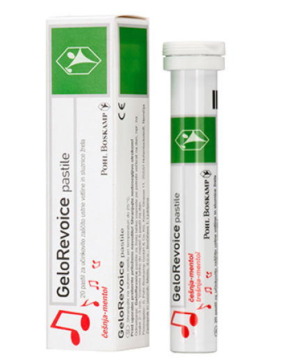 GeloRevoice pastile češnja-mentol, 20 pastil