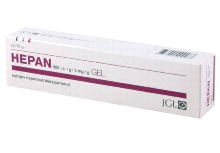 Hepan 500 i.e./5 mg v 1 g, gel, 50 g Hepan 500 i.e./5 mg v 1 g, gel, 50 g