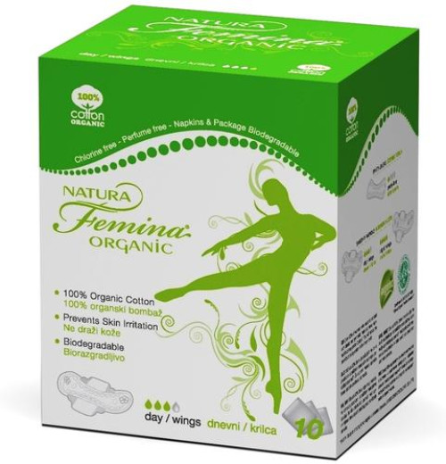 Natura Femina Organic higienski vložki dnevni s krilci Natura Femina Organic higienski vložki dnevni s krilci