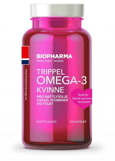 Biopharma Trippel Omega-3, 120 kapsul Biopharma Trippel Omega-3, 120 kapsul