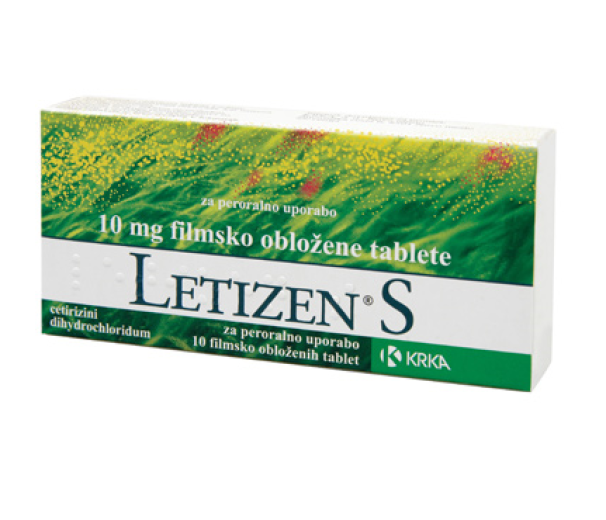 Letizen S 10 mg, 10 filmsko obloženih tablet Letizen S 10 mg, 10 filmsko obloženih tablet