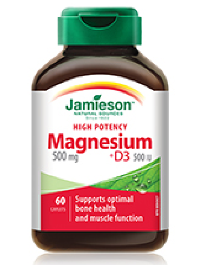 Jamieson Magnezij 500 mg + Vitamin D3, 60 tablet Jamieson Magnezij 500 mg + Vitamin D3, 60 tablet