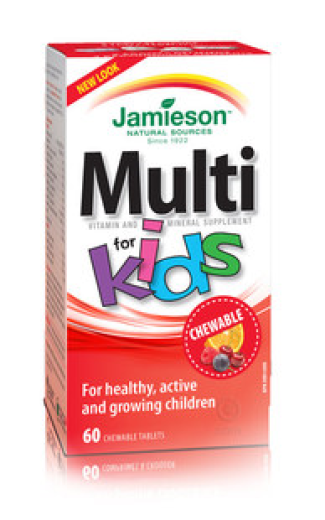 Jamieson Multivitamini in Minerali za otroke, 60 bonbonov