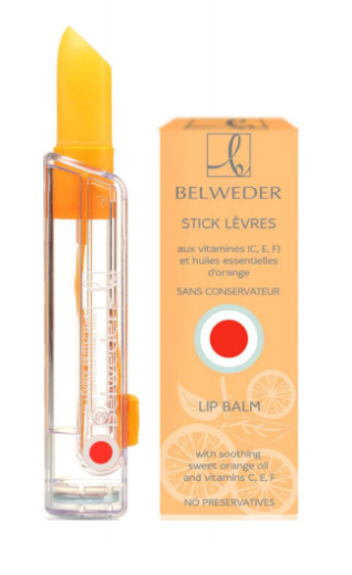 Belweder, balzam za ustnice z vitaminoma C in E ter oljem sladke pomaranče, 3,5 g Belweder, balzam za ustnice z vitaminoma C in E ter oljem sladke pomaranče, 3,5 g