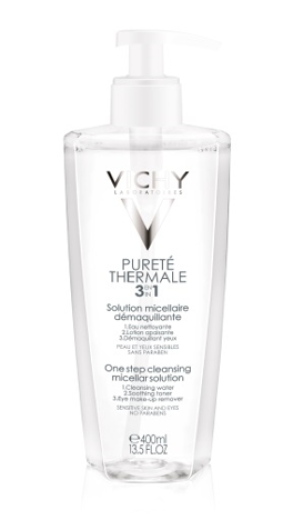 Vichy Purete Thermale, micelarni losjon za odstranjevanje ličil 3 v 1, 400 ml Vichy Purete Thermale, micelarni losjon za odstranjevanje ličil 3 v 1, 400 ml