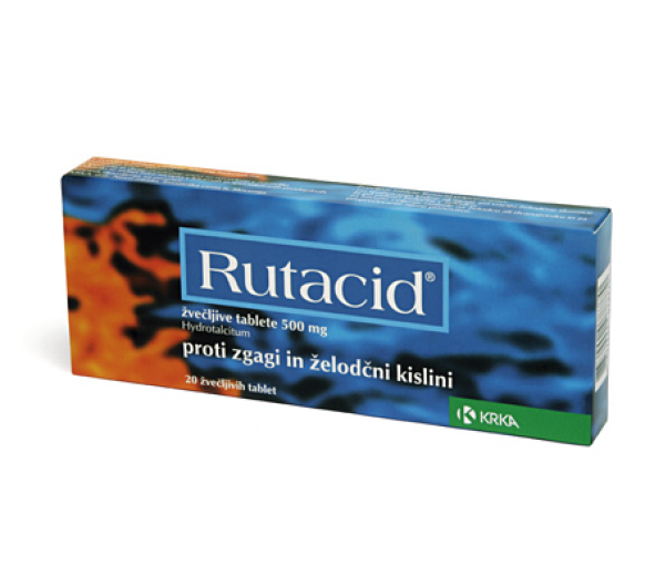 Rutacid 500 mg, 20 žvečljivih tablet