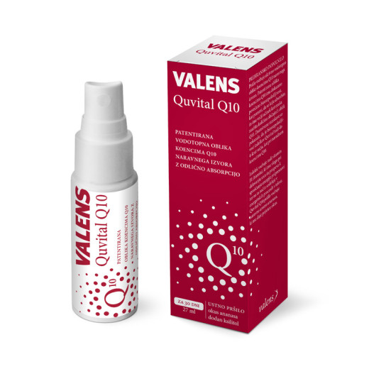 Valens Quvital Q10, ustno pršilo, 27 ml Valens Quvital Q10, ustno pršilo, 27 ml