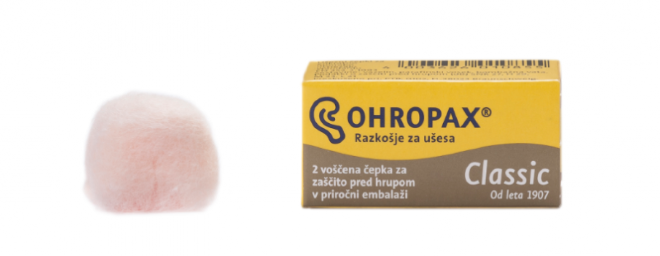 Ohropax, voščeni ušesni čepki - 1 par Ohropax, voščeni ušesni čepki - 1 par