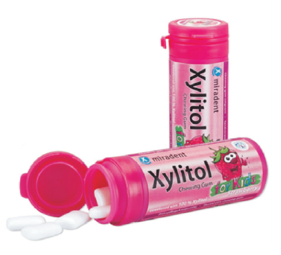 Xylitol, žvečilni gumiji za otroke - jagoda, 30 kosov Xylitol, žvečilni gumiji za otroke - jagoda, 30 kosov