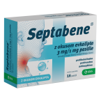 Septabene z okusom evkalipta 3 mg/1 mg, 16 pastil