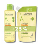  A-Derma Exomega Control Emolientno olje za tuširanje, 500 ml + refill 500 ml