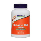 NOW Betain HCl 648 mg, 120 kapsul        