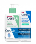 CeraVe peneči čistilni gel, 236 ml + Cerave Vlažilna gel krema za mastno kožo, 52 ml