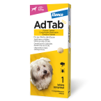 AdTab 112,5 mg, žvečljiva tableta za pse 2,5 – 5,5 kg, 1 tableta
