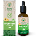 Ekolife Natura Liposomski Vitamin D3, tekočina, 60 ml