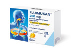 Fluimukan 200 mg, prašek za peroralno raztopino z okusom pomaranče, 20 vrečk