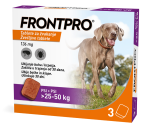Frontpro 136mg žvečljive tablete za pse z okusom govedine 25 - 50 kg, 3 žvečljive tablete