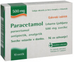 Paracetamol Lekarna Ljubljana 500 mg, svečke za odrasle, 10 svečk