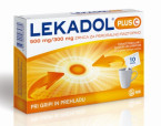 Lekadol Plus C 500 mg/300 mg, zrnca za peroralno raztopino, 10 vrečk