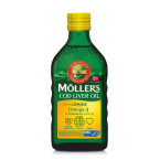 Moller's Olje iz jeter polenovke z okusom limone, 250 ml