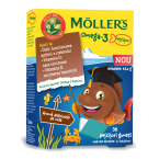 Moller's Omega-3 ribice z okusom kole, 36 žvečljivih bonbonov za otroke 