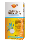 Natural Wealth Cink 25 mg + Selen 100 µg, 40 šumečih tablet 