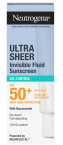 Neutrogena Ultra Sheer nevidni vlažilni fluid za zaščito pred soncem oil control - ZF 50+, 50 ml