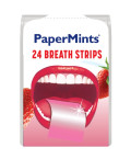 Papermints  osvežilni lističi z okusom jagode, brez sladkorjev, s sladili, 24 lističev