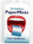 Papermints osvežilni lističi z okusom mete, s sladili,  24 lističev 