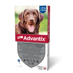 Advantix kožne kapljice raztopina za pse nad 25 kg, 4 x 4,0 ml 