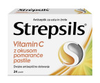 Strepsils vitamin C z okusom pomaranče, 24 pastil