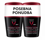 Vichy Homme Clinical Control 96h detranspirant roll-on dezodorant proti neprijetnemu vonju paket, 2 x 50 ml