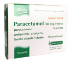 Paracetamol 60 mg, svečke za otroke, 10 svečk