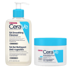 CeraVe protokol za glajenje suhe in grobe kože (čiščenje in nega), 236 ml + 340 ml