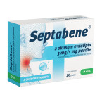 Septabene z okusom evkalipta 3 mg/1 mg, 16 pastil