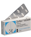 Zyrtec 10 mg, 10 filmsko obloženih tablet