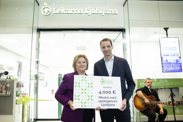 Donacija Mestni zvezi upokojencev Ljubljana