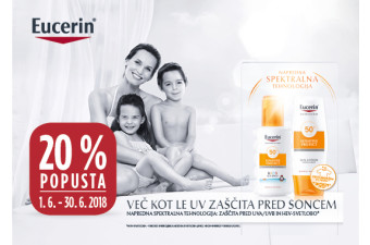 Eucerin Sun 20 % ugodneje v juniju