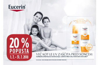 Eucerin Sun 20 % ugodneje v juliju