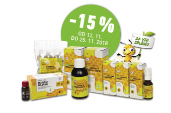 15 % popusta na izdelke s propolisom in Matični mleček + darilo