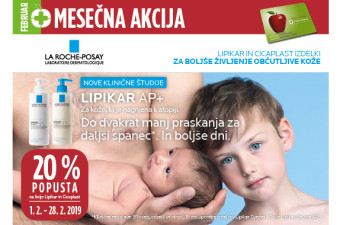 La Roche-Posay Lipikar in Cicaplast 20 % ugodneje v mesecu februarju La Roche-Posay Lipikar in Cicaplast 20 % ugodneje v mesecu februarju