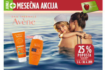 Avene Sun ugodneje v mesecu juniju Avene Sun ugodneje v mesecu juniju