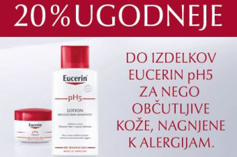 Izdelki Eucerin pH5 20 % ugodneje