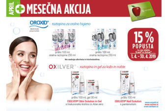Izdelki Oxilver in Oroxid 15 % ugodneje v mesecu aprilu Izdelki Oxilver in Oroxid 15 % ugodneje v mesecu aprilu